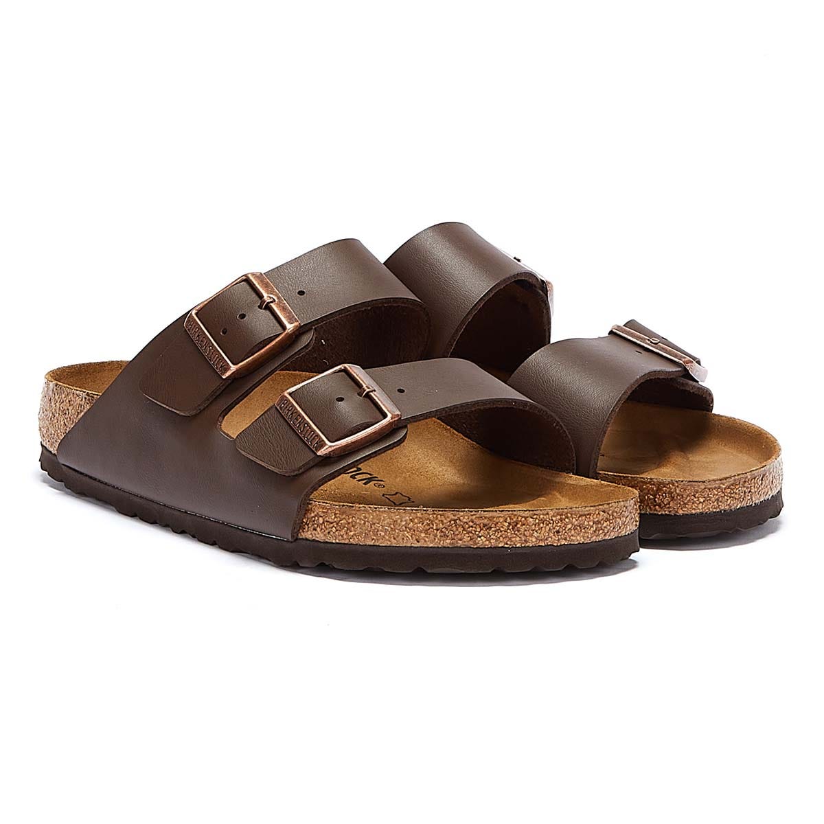 Birkenstock Arizona Birko-Flor Uomo Sandali marrone regolare