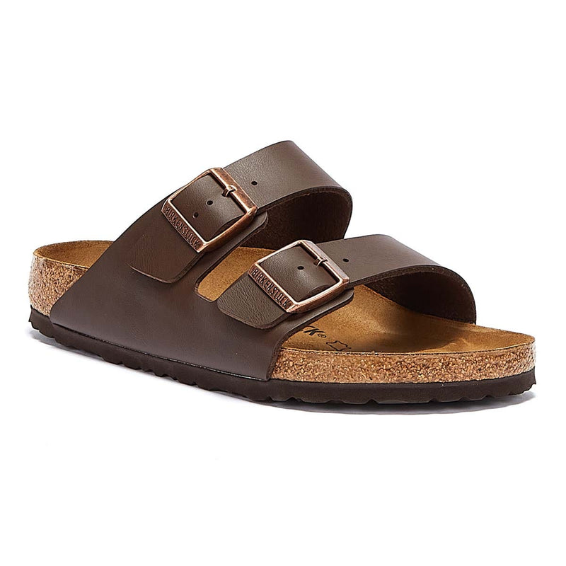 Birkenstock Arizona Birko-Flor Uomo Sandali marrone regolare