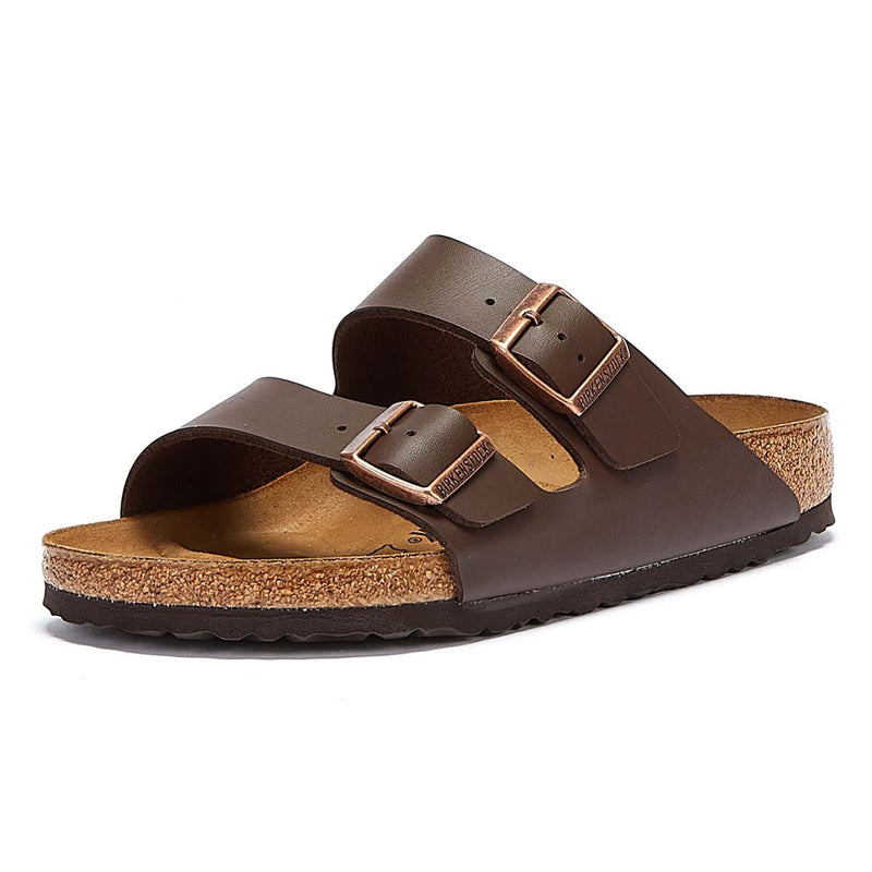 Birkenstock Arizona Birko-Flor Uomo Sandali marrone regolare