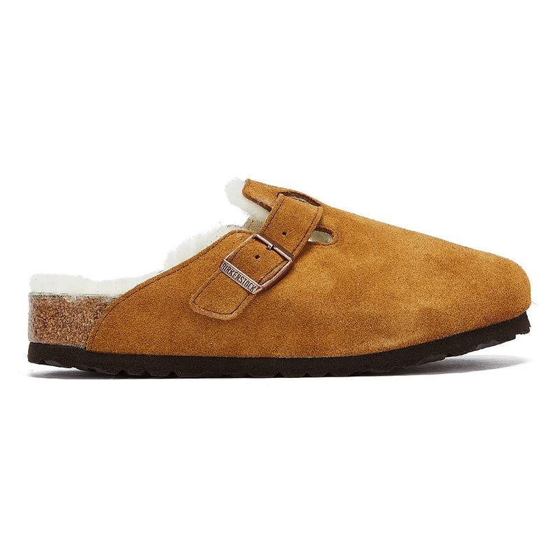 Pantofole Birkenstock Boston in visone shearling