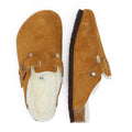 Pantofole Birkenstock Boston in visone shearling