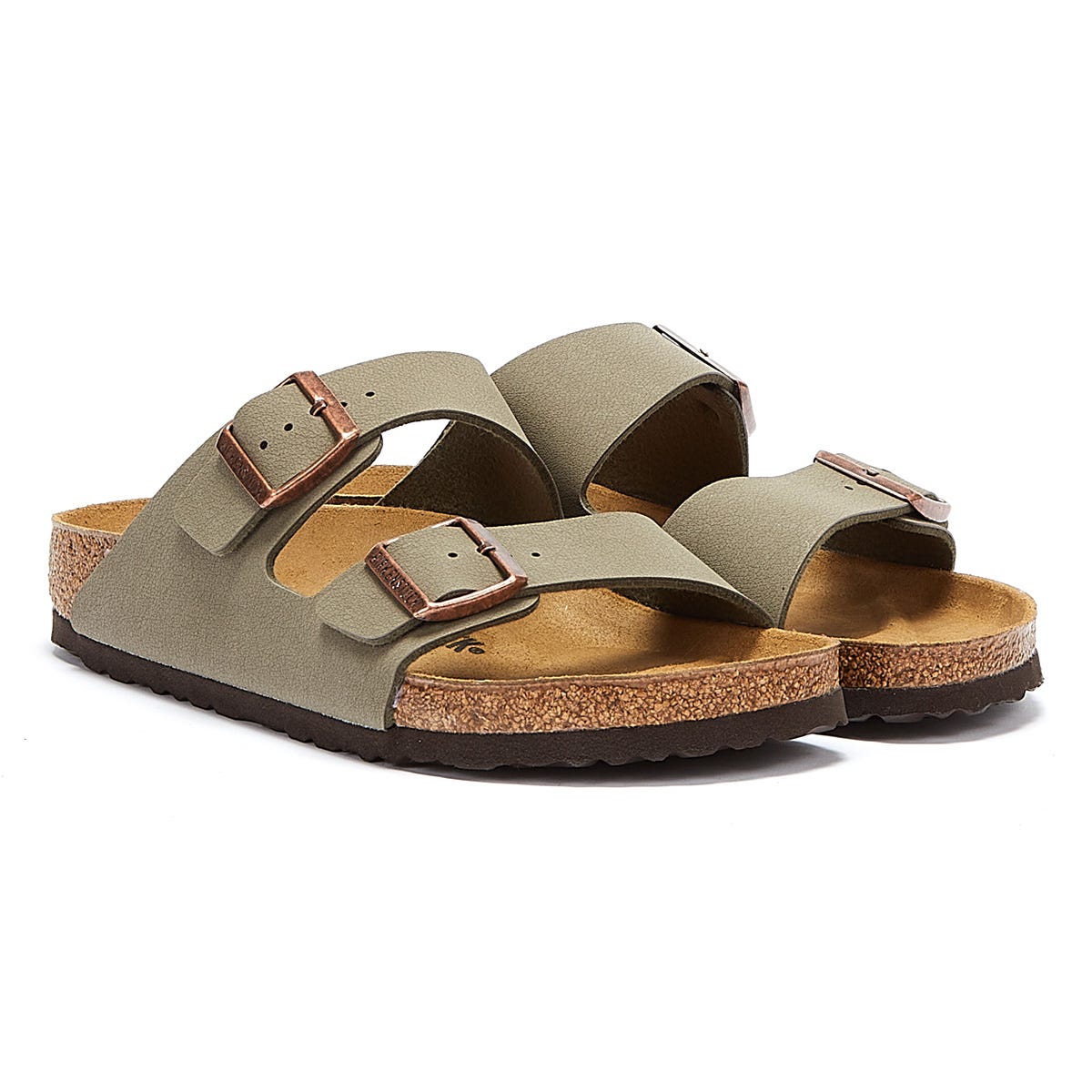 Birkenstock Arizona Birko Flor Nubuck Pietra Sandali