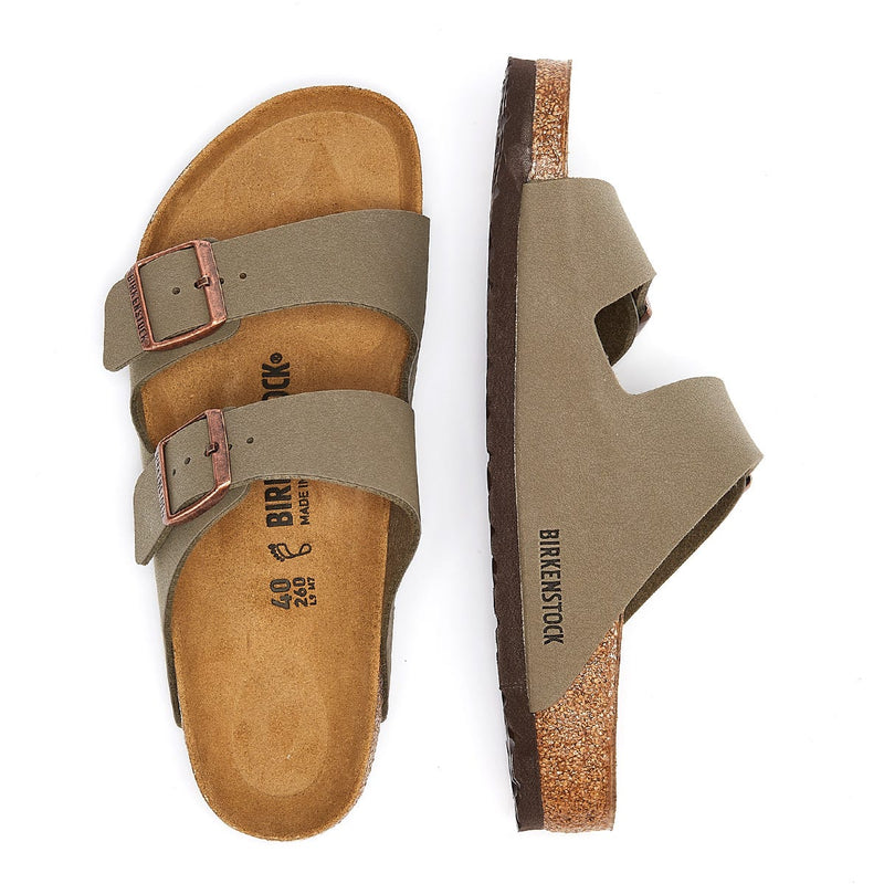 Birkenstock Arizona Birko Flor Nubuck Pietra Sandali