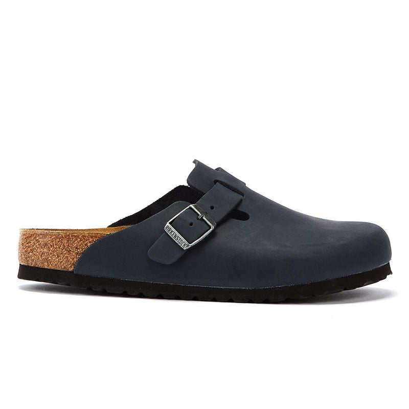 Birkenstock Boston Oiled Nubuck Nero Pantofole