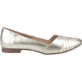 Hush Puppies Marley Ballerina Sandali Piatti In Pelle Dorata Da Donna