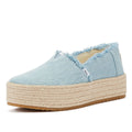 TOMS Washed Denim Valencia Espadrillas blu pastello Donna Sandalo blu