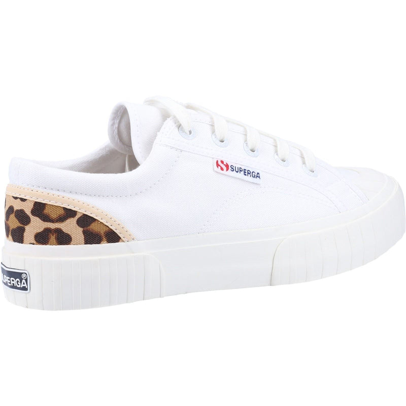 Superga 2630 Stripe Pad Leopard Sneakers Da Donna Bianche/Leopardo In 100% Cotone