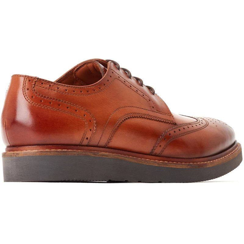 Base London Joe Scarpe Brogue In Pelle Color Tan Bruciato Da Uomo