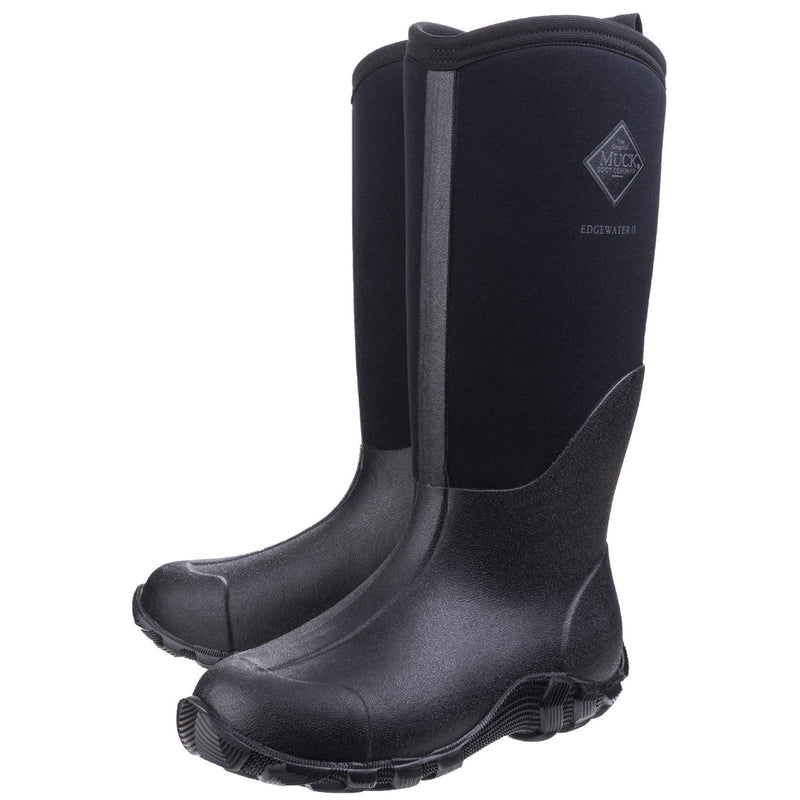 Muck Boots Edgewater II Stivali In Gomma Nera Da Pioggia