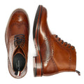 Ben Sherman Alfred Brogue Stivali Da Uomo In Pelle Marrone.