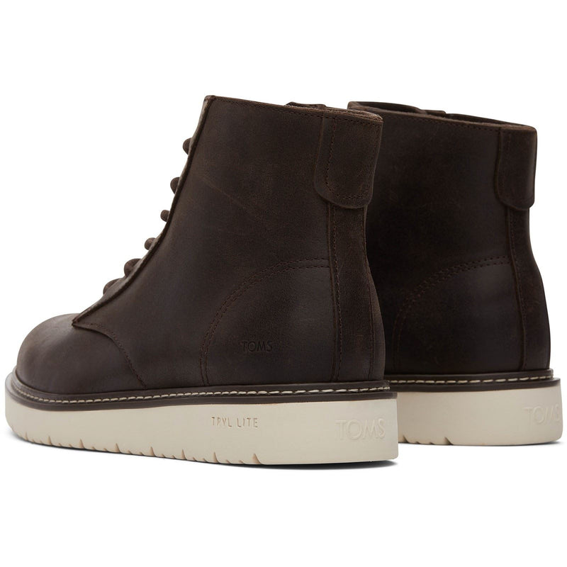 TOMS Navi TRVL Lite Ranger Stivali Da Uomo In Pelle Marrone Scuro