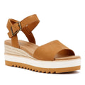 TOMS Diana Zeppe In Pelle Marrone Da Donna