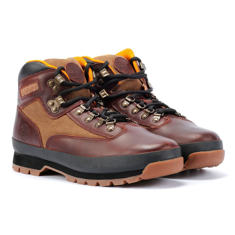 Timberland Euro Hiker Stivali Da Uomo In Pelle Marrone.