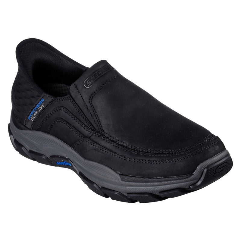 Skechers Respected Elgin Scarpe Da Mocassino Nere In Pelle Da Uomo