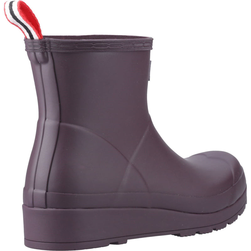 Hunter Play Short Stivali Da Pioggia In Gomma Neri/Viola Da Donna