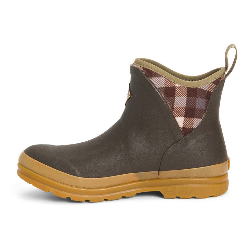 Muck Boots Originals Ankle Stivali Di Gomma Marroni/A Quadri/Gomma Wellington