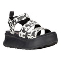 HEYDUDE Delray Buckle Animal Sandali Da Donna In Sintetico Nero/Bianco