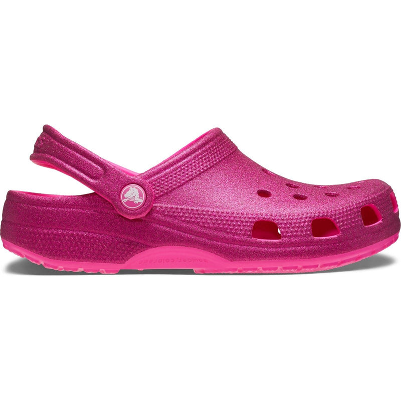 Crocs Classic Glitter Ciabatte Rosa Schiacciate In Termoplastica