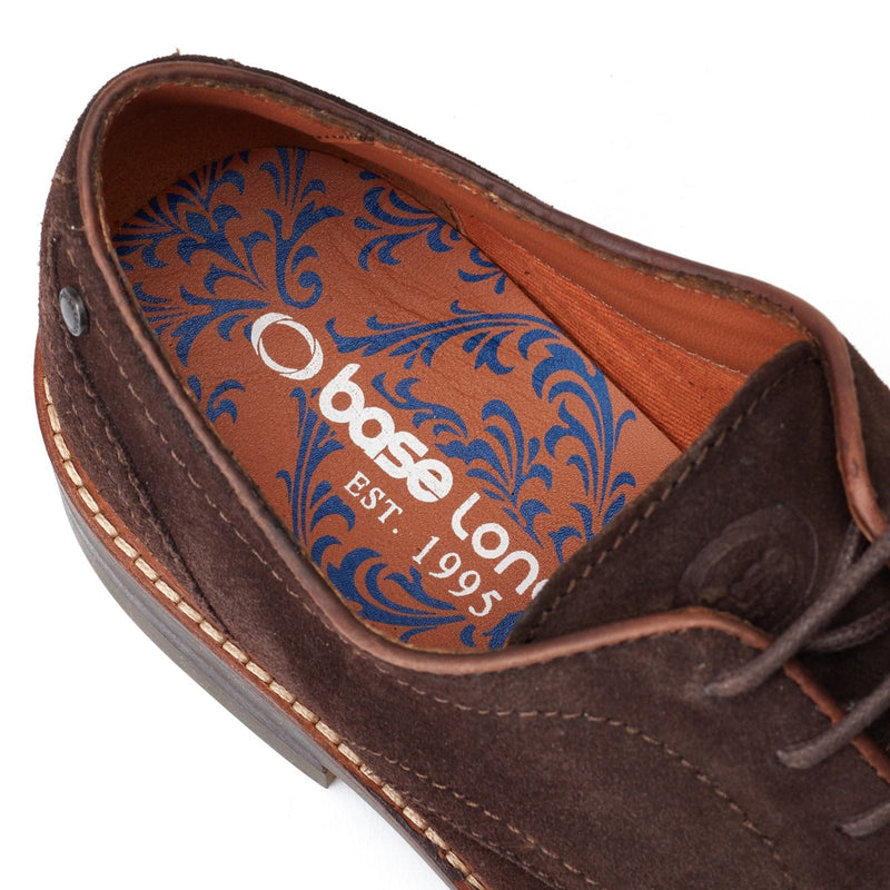 Base London Mawley Scarpe Oxford Marrone Bruciate Da Uomo In Pelle