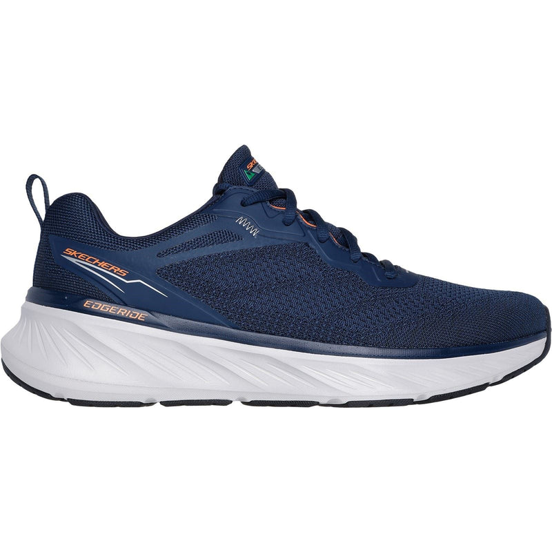 Skechers Edgeride Exxo Scarpe Da Ginnastica Da Uomo In Tessuto Blu Scuro/Arancione.