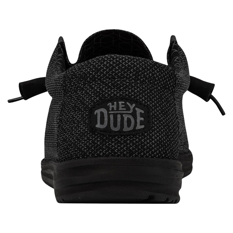 HEYDUDE Wally Sox Scarpe Da Barca In Micro Camoscio Nero Totale Da Uomo