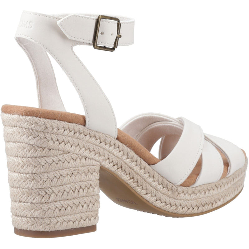 TOMS Majorca Strappy Sandali Leggeri Da Donna In Pelle Color Sabbia