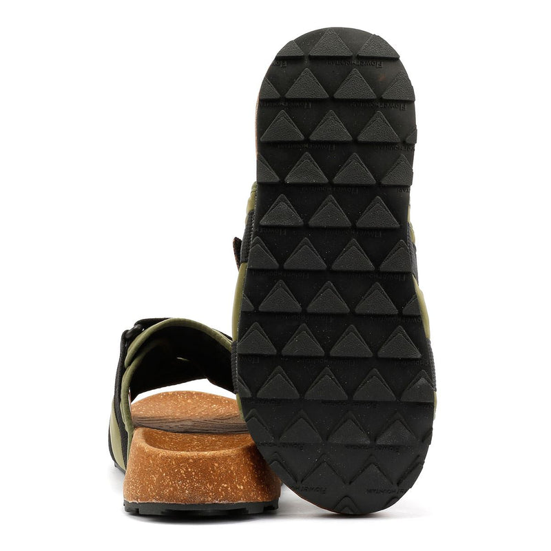 Flower Mountain Niwa Slider Nylon Verde Ciabatte