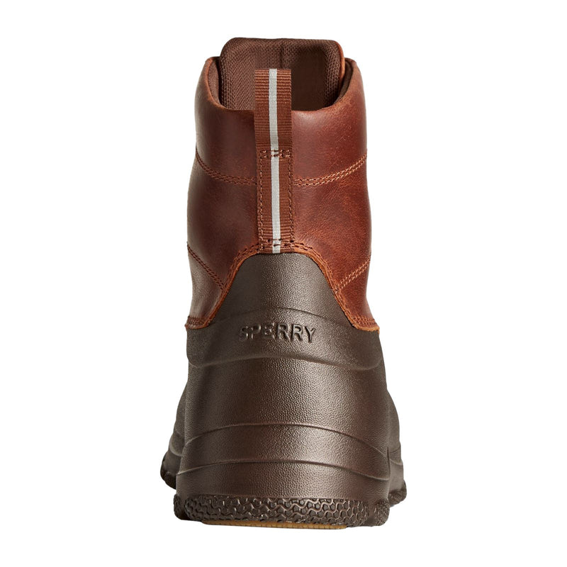 Sperry Duck Float Stivali Di Gomma Marrone In Pelle