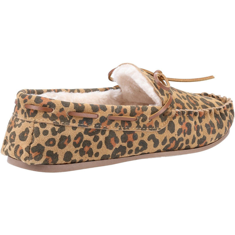 Hush Puppies Allie Pantofole Da Donna In Camoscio Con Stampa Leopardata