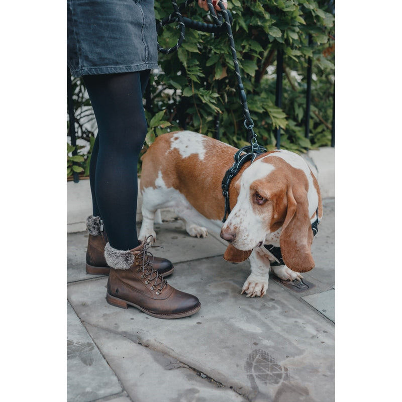 Hush Puppies Effie Stivali Marroni In Ecopelliccia Da Donna