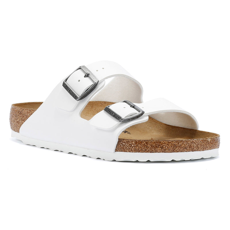 Birkenstock Arizona Birko-Flor Uomo Sandali Bianco regolare