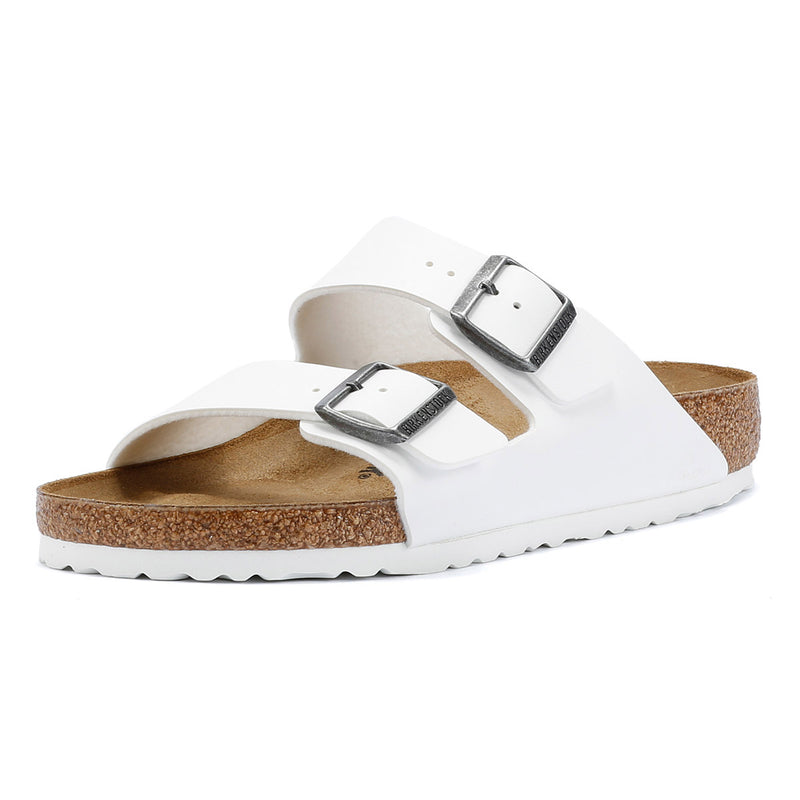 Birkenstock Arizona Birko-Flor Uomo Sandali Bianco regolare