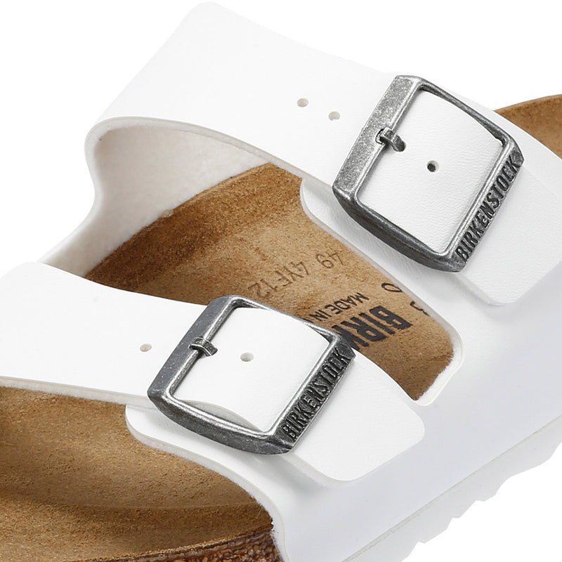 Birkenstock Arizona Birko-Flor Uomo Sandali Bianco regolare