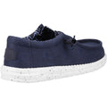 HEYDUDE Wally Canvas Scarpe Da Barca In Cotone Al 100% Per Uomo, Blu Scuro.