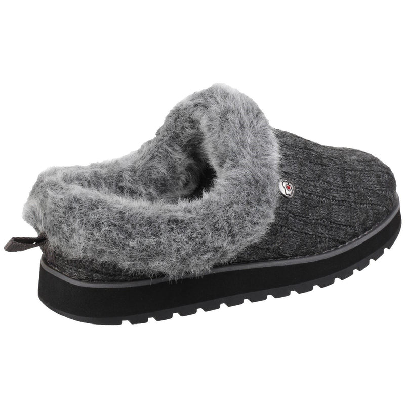 Skechers Keepsakes Ice Angel Pantofole Da Donna In Poliestere Color Carbone.