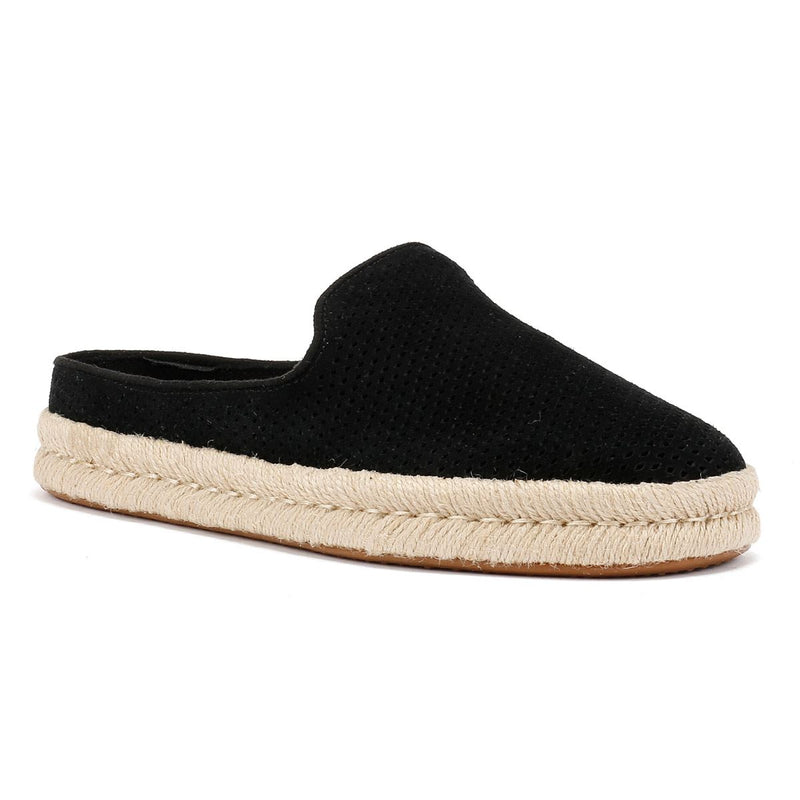 TOMS Santiago Ciabatte Nere Da Uomo In Camoscio