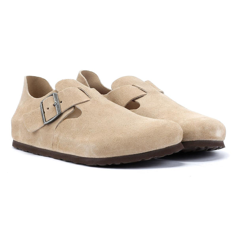 Birkenstock London Scarpe Comode In Camoscio Beige