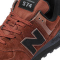 New Balance 574 Sneakers Marroni In Camoscio