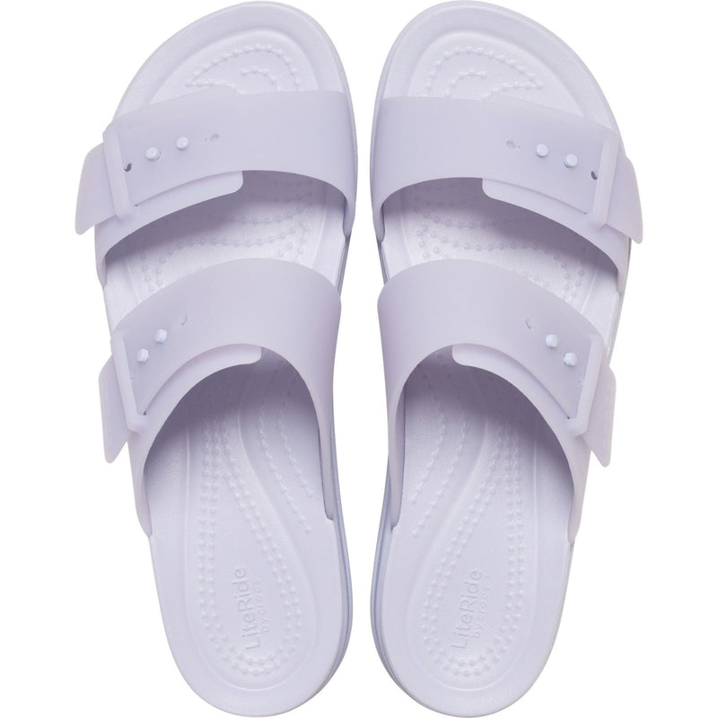 Crocs Brooklyn Buckle Low Wedge Sandali Viola Da Donna