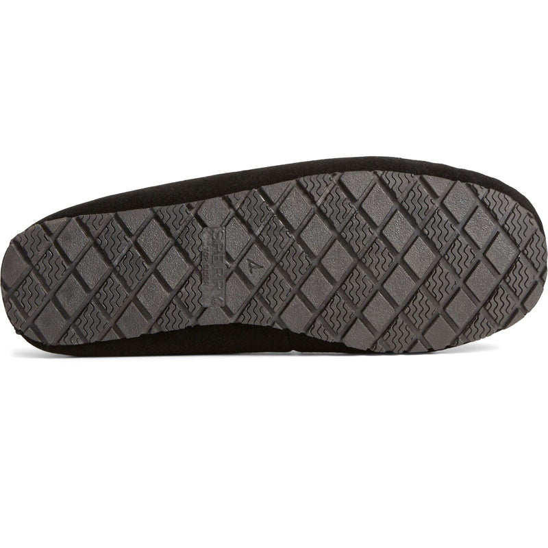 Sperry Reina Pantofole Da Donna Nere/Leopardo In Camoscio