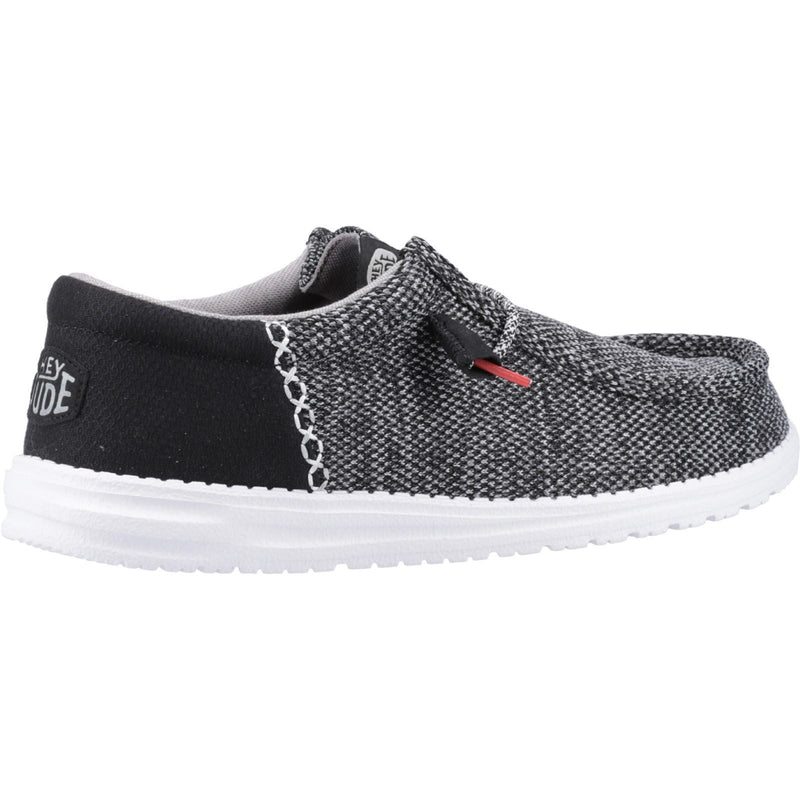 HEYDUDE Wally Funk Open Mesh Scarpe Da Barca Nere/Bianche Da Uomo
