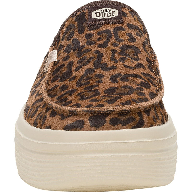 HEYDUDE Austin Lift Classic Muli Leopardati Marroni In Pelle Da Donna