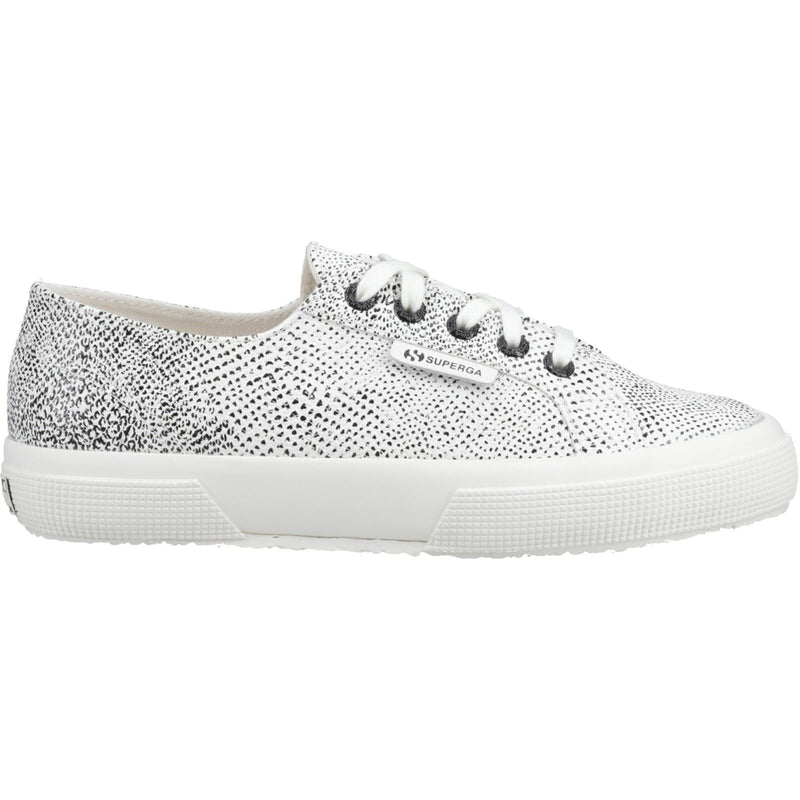 Superga 2730 Micro Faux Snake Sneakers Da Donna In Ecopelle Bianca Avorio/Nero Serpente