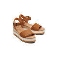 TOMS Diana Zeppa In Pelle Per Donna Color Cuoio