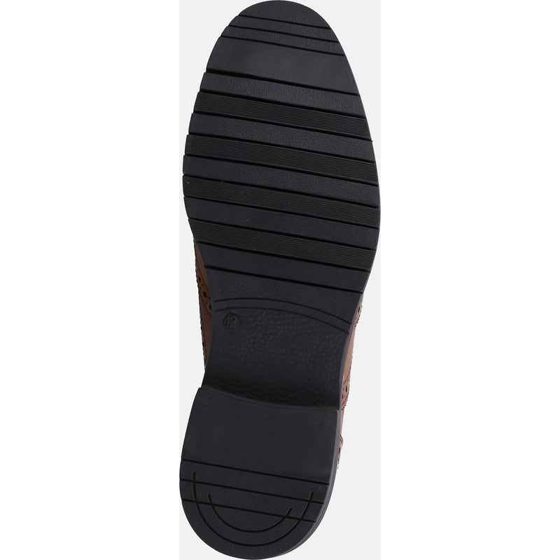 Hush Puppies Santiago Scarpe In Pelle Da Uomo Color Cuoio Con Lacci.