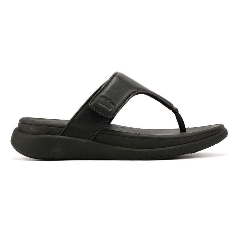 FitFlop F-Mode Go Adjustable Flatform Sandali Neri Da Donna