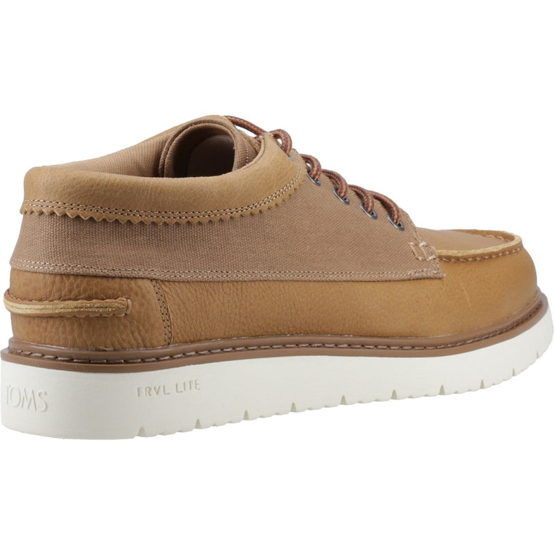 TOMS TRVL LITE Forrest Scarpe In Pelle Da Uomo Color Cuoio Con Lacci.