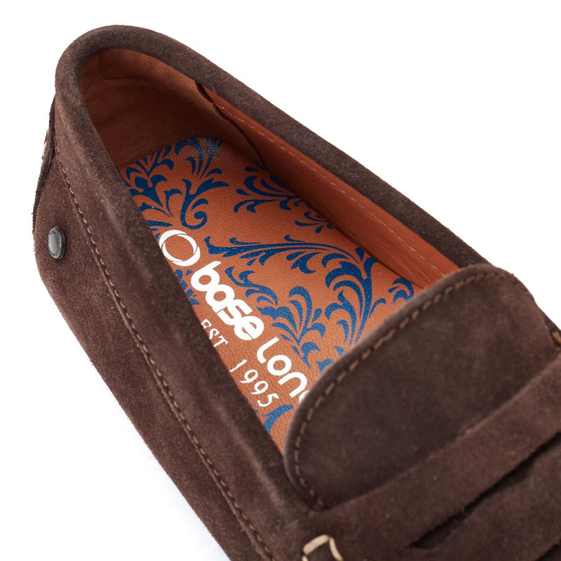Base London Collins Scarpe Da Uomo In Pelle Color Marrone Scuro