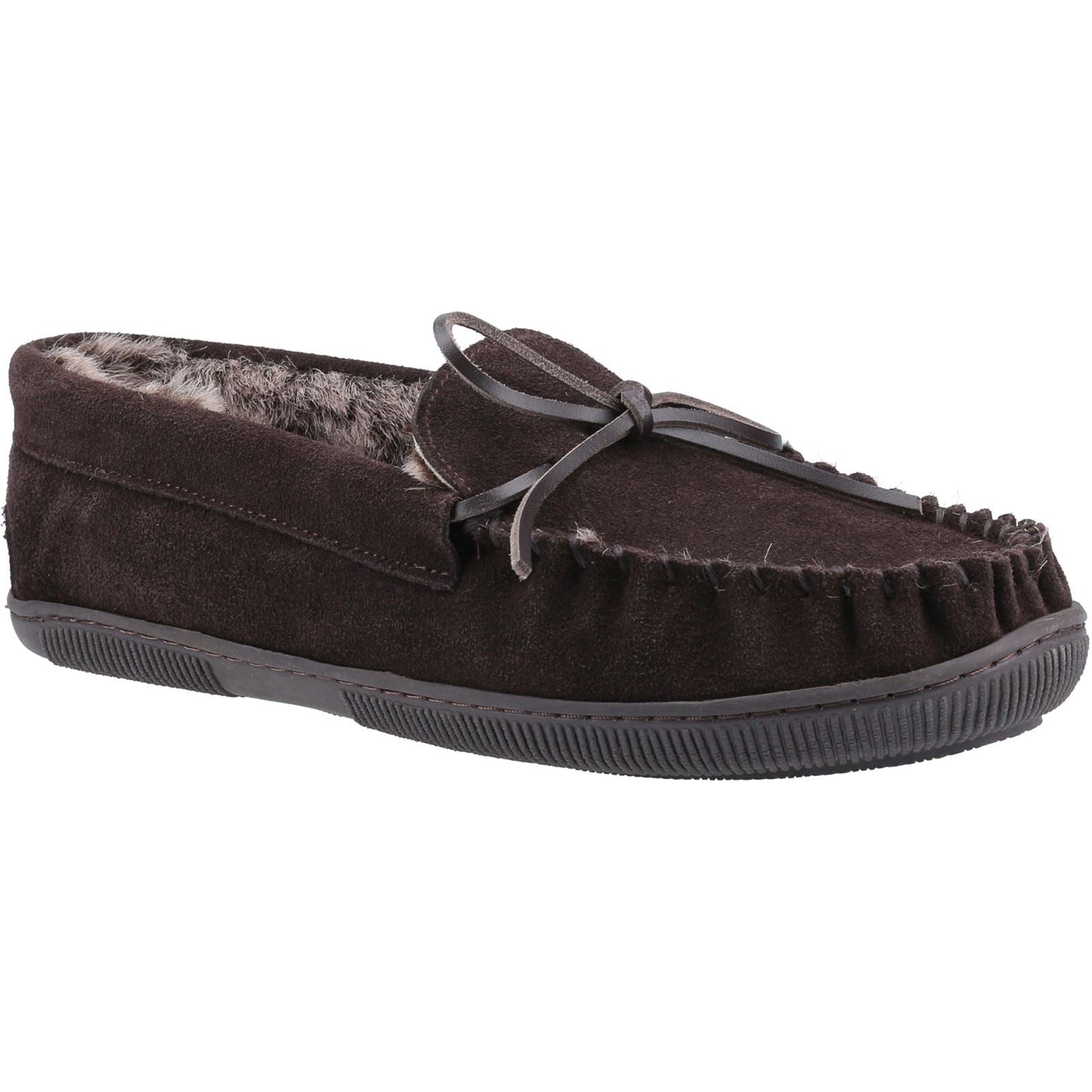 Hush Puppies Ace Pantofole Da Uomo In Camoscio Color Cioccolato