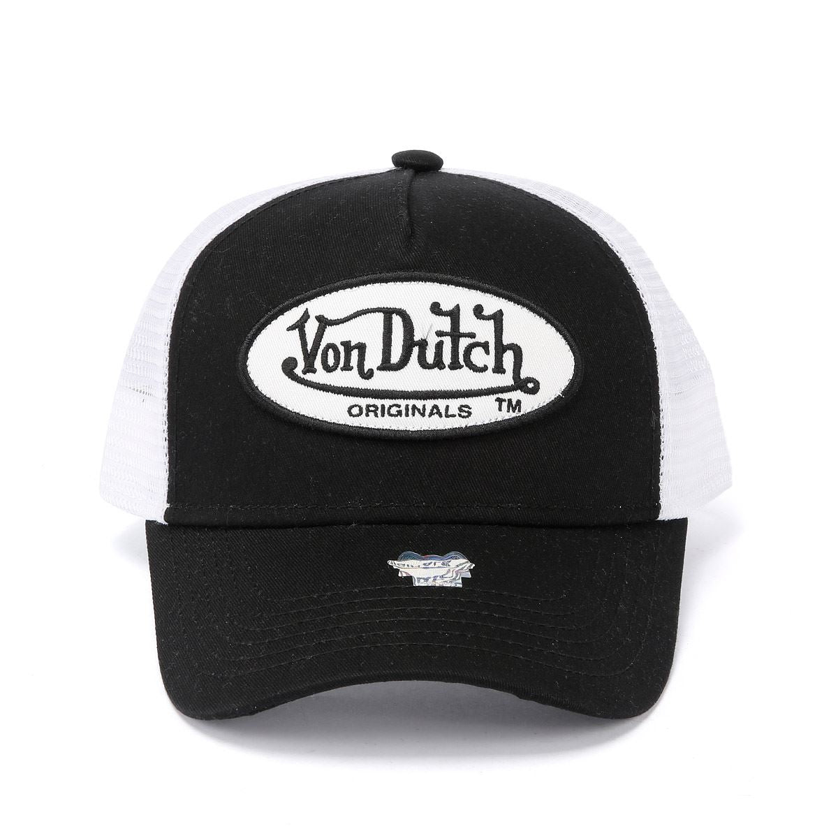 Von Dutch Trucker Boston Cappellini Neri/Bianchi In Cotone